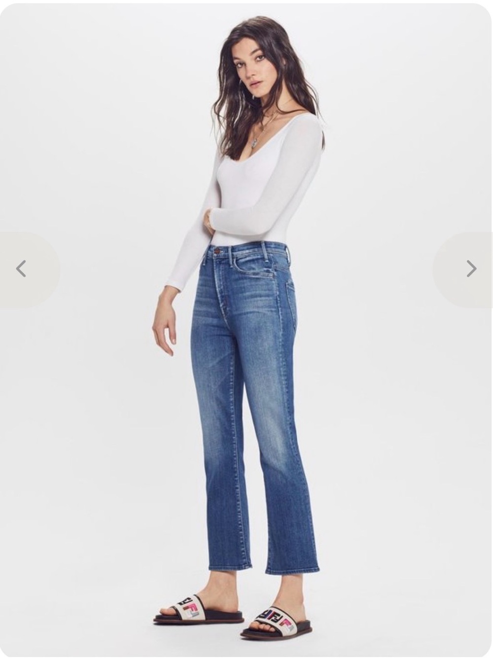 Mother Denim the hustler ankle fray in satisfaction guaranteed